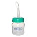 Biberon din silicon 120 ml cu lingurita - Albastru